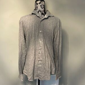 Eleventy Cotton Mens Medium Grey Longsleeve